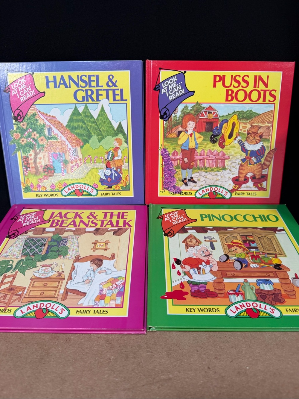 4 Books Look At Me... I Can Read! Landoll's Key Words Classic Fairy Tales